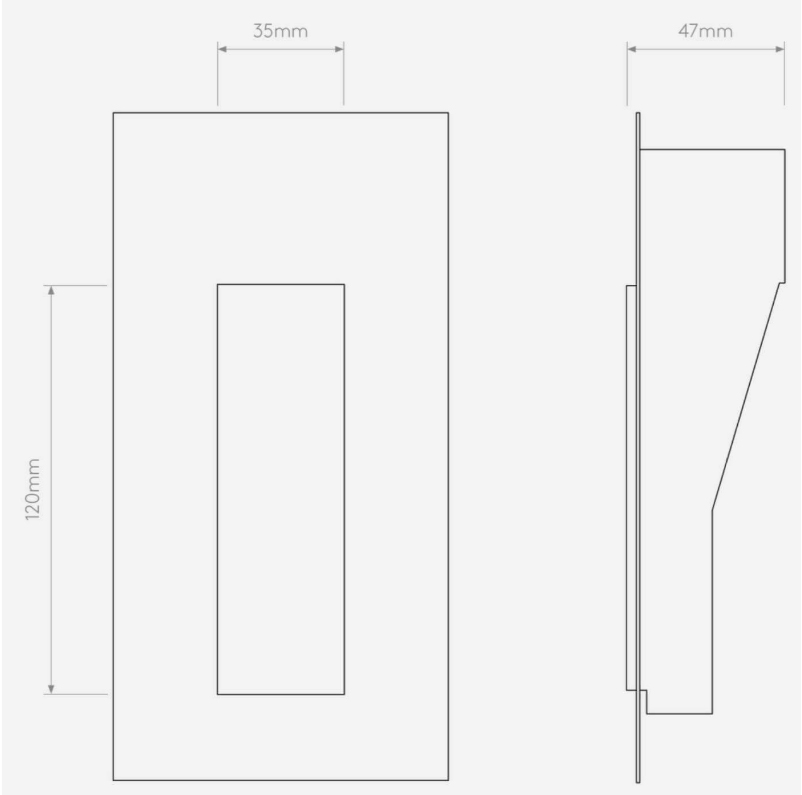 LED-Orientierungsleuchte Borgo 2W 3000K 70lm Konv 1LED elektr.Trafo IP20 Lamelle