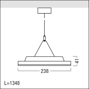 LED-Pendelleuchte 36,5W MIREL 4000K 1LED 5830lm Konv LED nicht austauschbar sym