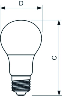 LED-Lampe E27 A60 CorePro 5,5W F 2700K ws 470lm mattiert 200° AC Ø60x110mm