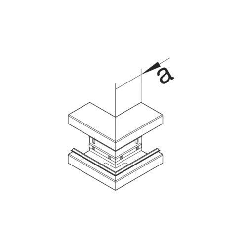 Außeneck GEB-K 68x130mm UT 90° Kst lgr RAL7035 unbeh