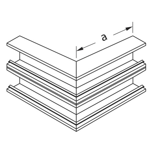 Außeneck GEB-K 68x210mm UT 90° Kst lgr RAL7035 unbeh