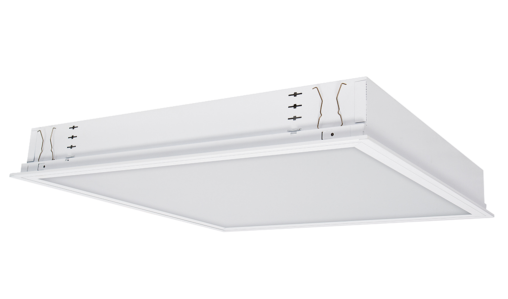 LED-Deckeneinbauleuchte 37W 3000K 4030lm ws Konv IP54 622x622x90mm