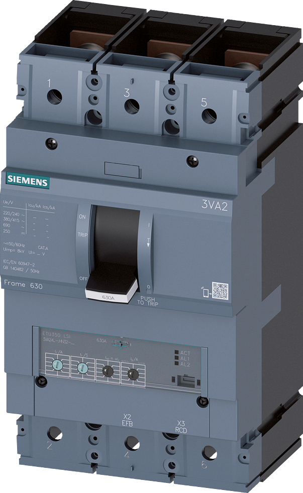 Leistungsschalter 630A 3p IP40 Schraub m.UnterSpgsausl Motorantrieb optional