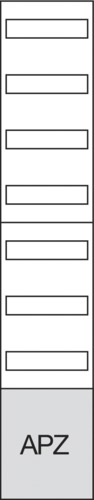 Verteilerfeld 7x12TE APZ 1xRfZ m.Ausschn 250x1350x96mm m.N-PE-Klemmen m.Abdeck