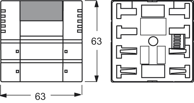 Raumtemperaturregler UP KNX PowN elf-ws glz Powernet elfenbein-weiß m.Display