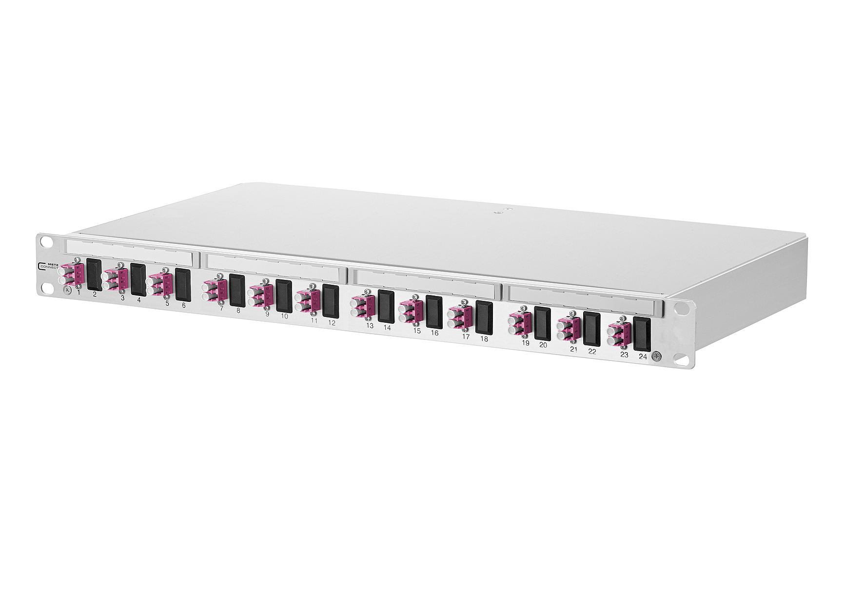 LWL-Patchpanel 12f LC-D 1HE OM4 max:12f 19Zoll
