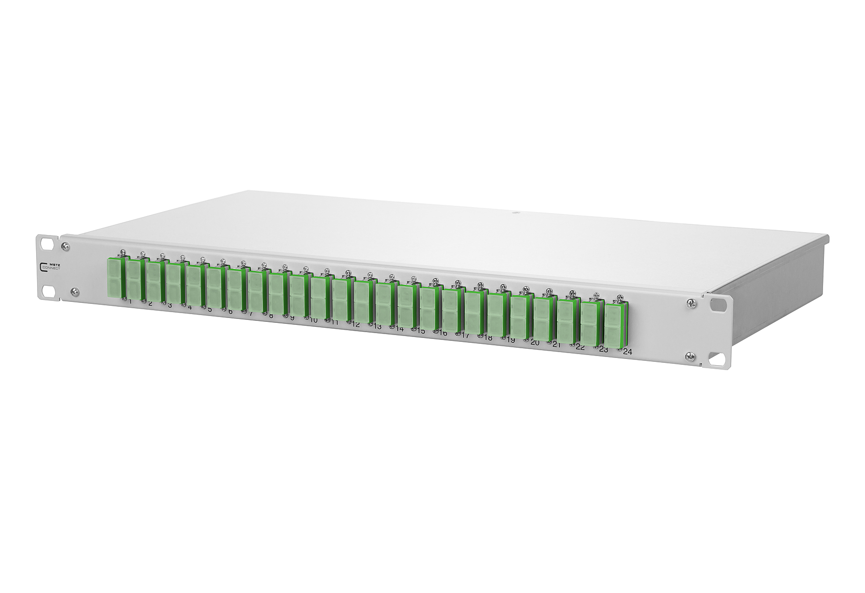 LWL-Patchpanel APC 24f SC-D 1HE OS2 m.Pigtails APC-Ausführung 19Zoll max:24f