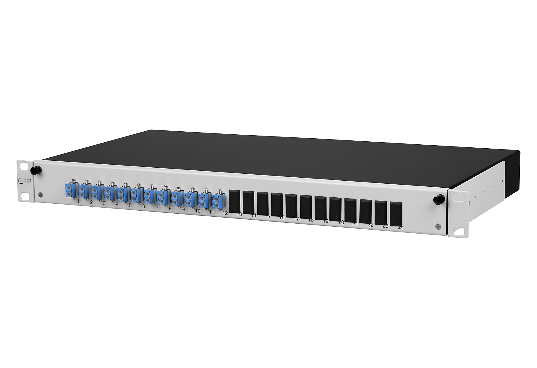 LWL-Patchpanel 12f LC-D 1HE OS2 max:24f 19Zoll