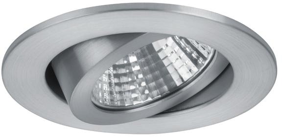 LED-Einbaustrahler 7W 3000K 740lm Konv alu mt 1LED IP20 RF:hochglänzend