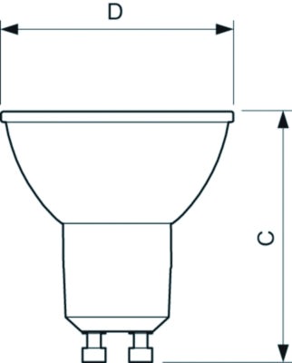 LED-Reflektorlampe GU10 CorePro PAR16 ws 4,6W 3000K 370lm F 36° AC Ø50x55mm