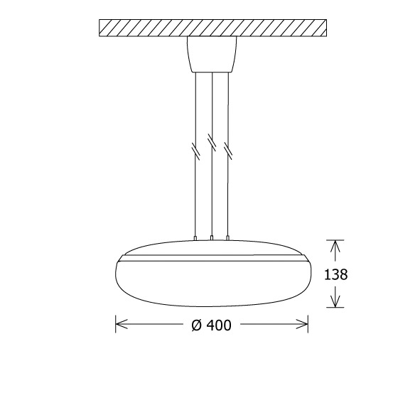 LED-Pendelleuchte 17W Tibi 4000K 1790lm sw 1LED LED nicht austauschbar sym IP20