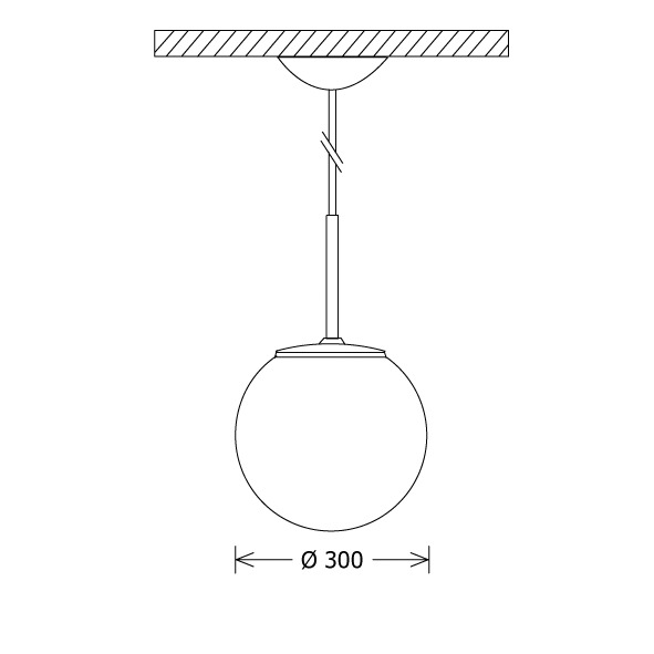 LED-Pendelleuchte 20W Globia 4000K 1LED 2470lm Konv LED nicht austauschbar sym