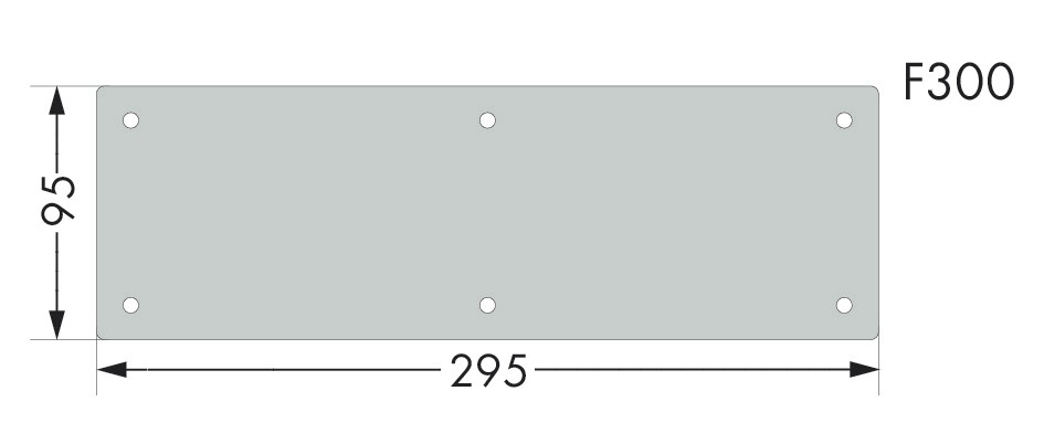 Schrank-Frontplatte 2HE Serie 850 lack B295xH95mm ST