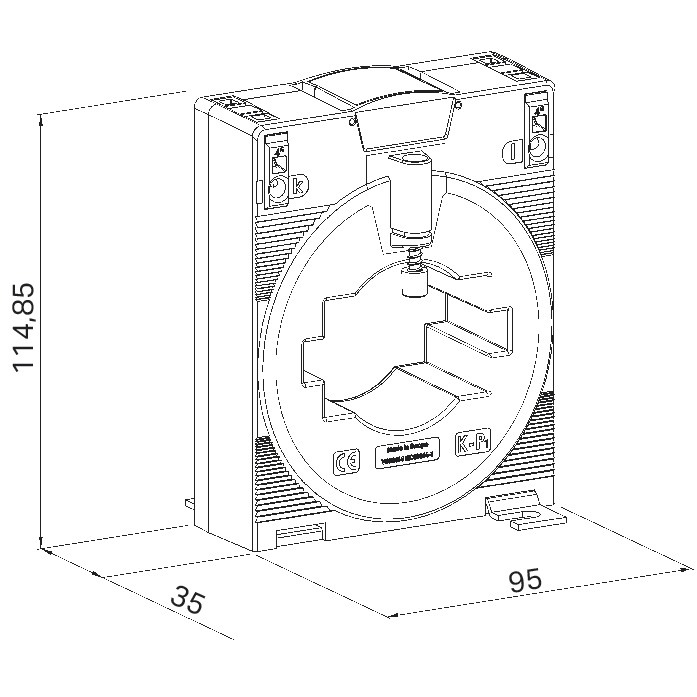 Aufsteckstromwandler Serie 855 Kl&#x3D;1 5VA 1500A/5A m.Berührungss Schnappbef