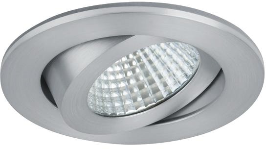 LED-Einbaustrahler 6W 3000K 650lm Konv alu mt 1LED IP65 RF:hochglänzend