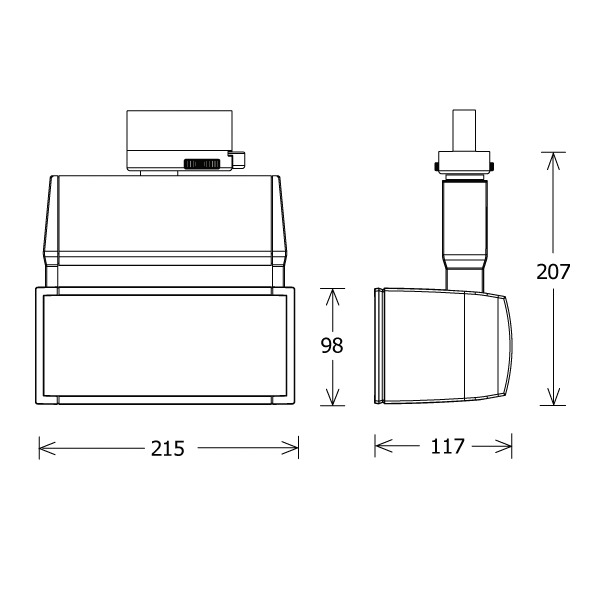 LED-Anbaustrahler 34W EuroLED 4000K Konv 4350lm 1LED Alu IP20 ws mt Direktans