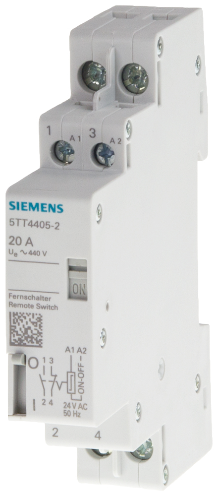 Stromstoßschalter 24VDC 1TE 20A 230-400V REG T73mm mech.Schalt
