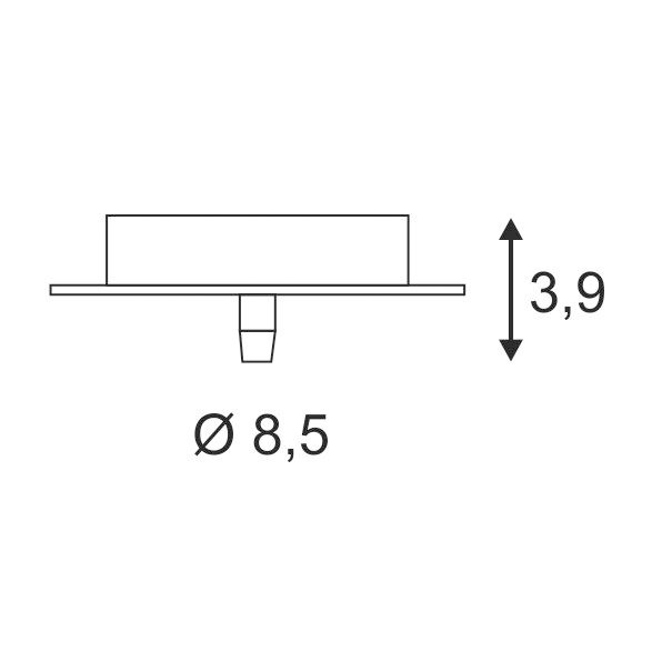 Leuchtenanschlussadapter sw 85mm