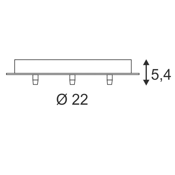 Leuchtenanschlussadapter sw 220mm