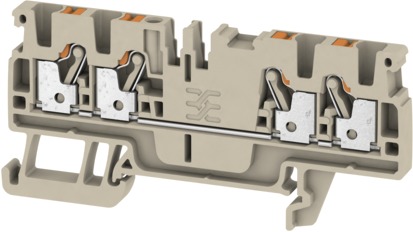 Reihenklemme 0,5-2,5qmm 1Etage 4kl bg 24A Hut-/G-Schiene TH35/G32