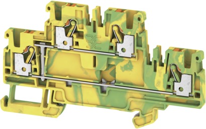 Schutzleiter-Reihenklemme 0,5-2,5qmm gn/ge 2Etagen APL_erf. Hutschiene TH35