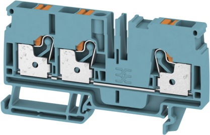Reihenklemme 0,5-2,5qmm 1Etage 3kl bl 41A Hut-/G-Schiene TH35/G32