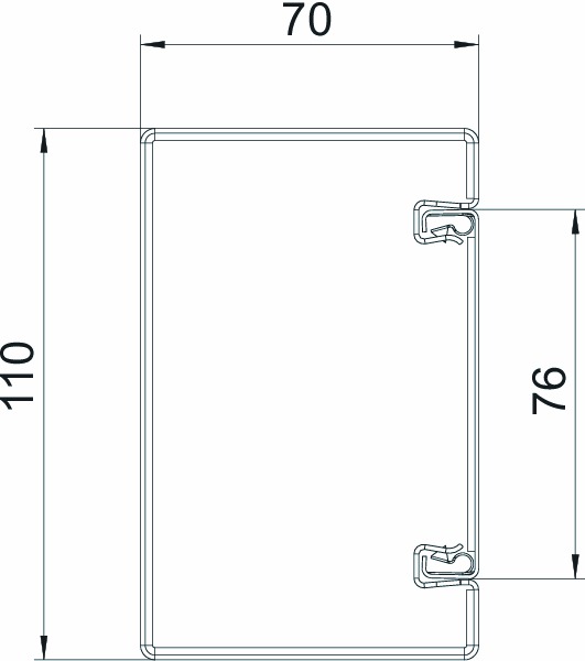 Brandschutzkanal I120 vz 110x70mm lose L2000mm