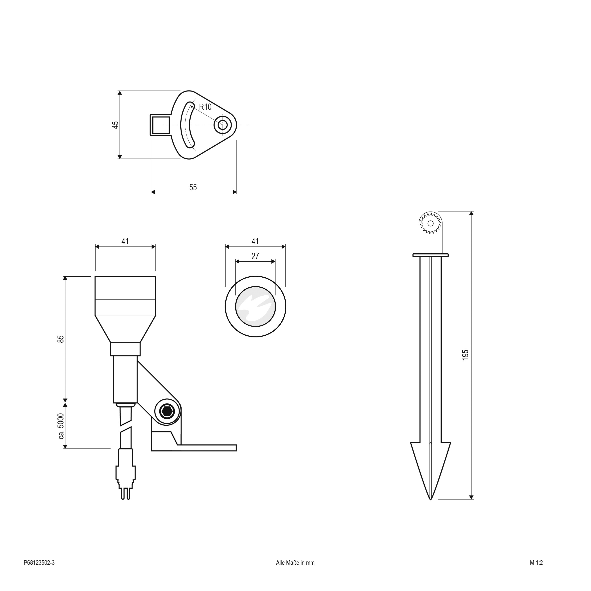 LED-Wegeleuchte 10,5W IP44 edst Edst GZ4 Gl_tr 3LEDs