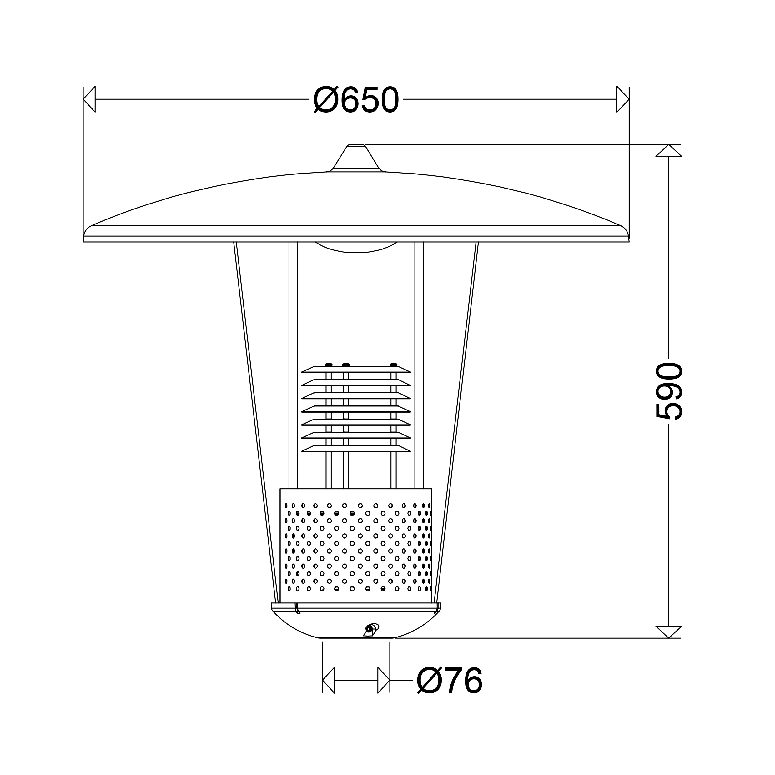 LED-Aufsetzleuchte 26 76mm 4000K 3030lm gr EVG 1LED Alu Kst_tr IP54 II