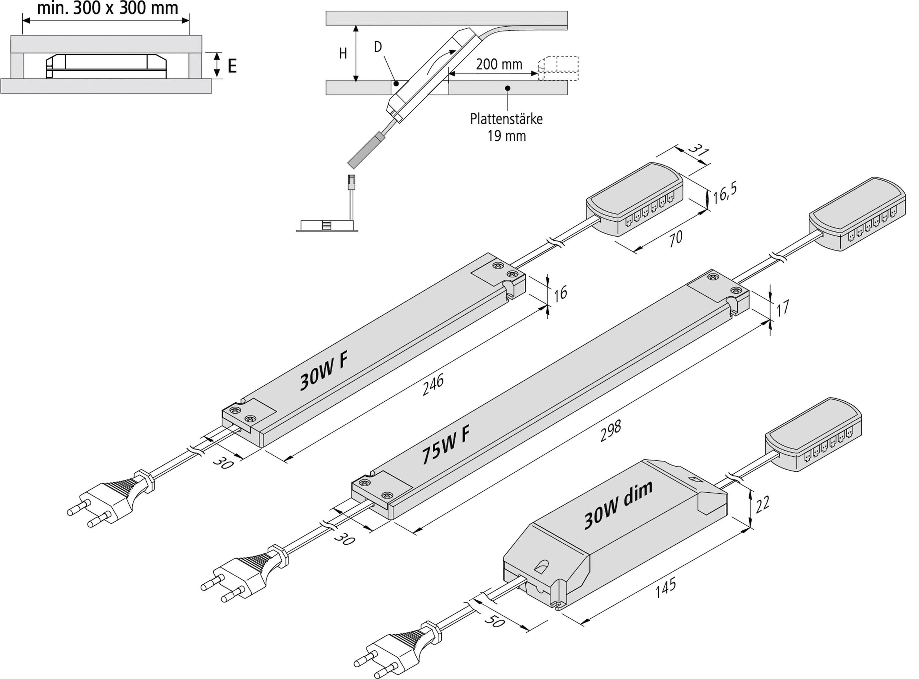 LED-Trafo 15W 42-625mA 24V IP20 Kstgeh stat 121x45x16,5mm