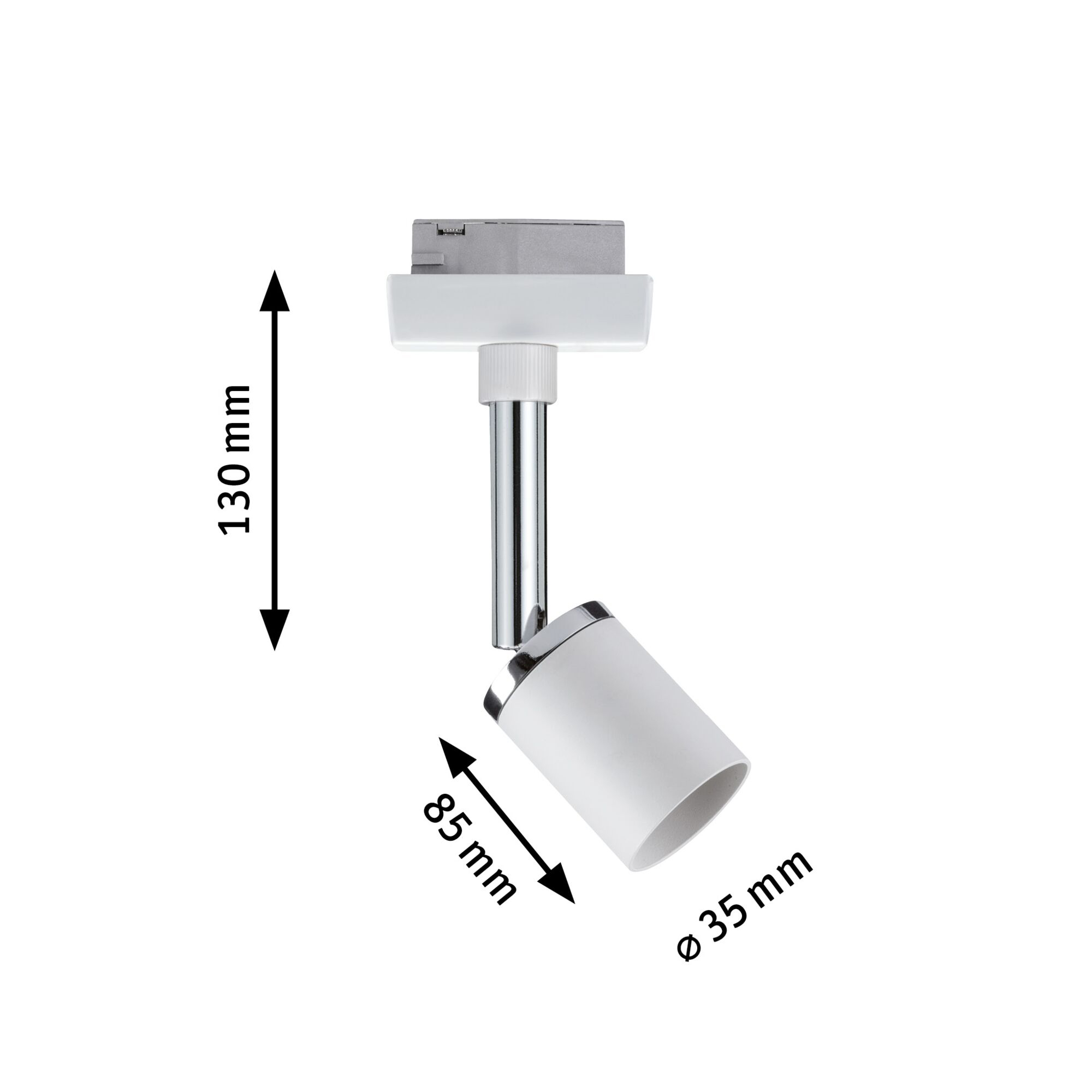 Schienenstrahler 10W Pure GU10 ws mt ST IP20 1Ph 66x58x110mm