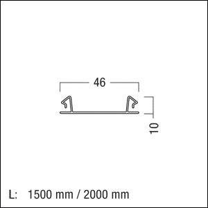 Abdeckung ws Kst L1498mm H1mm