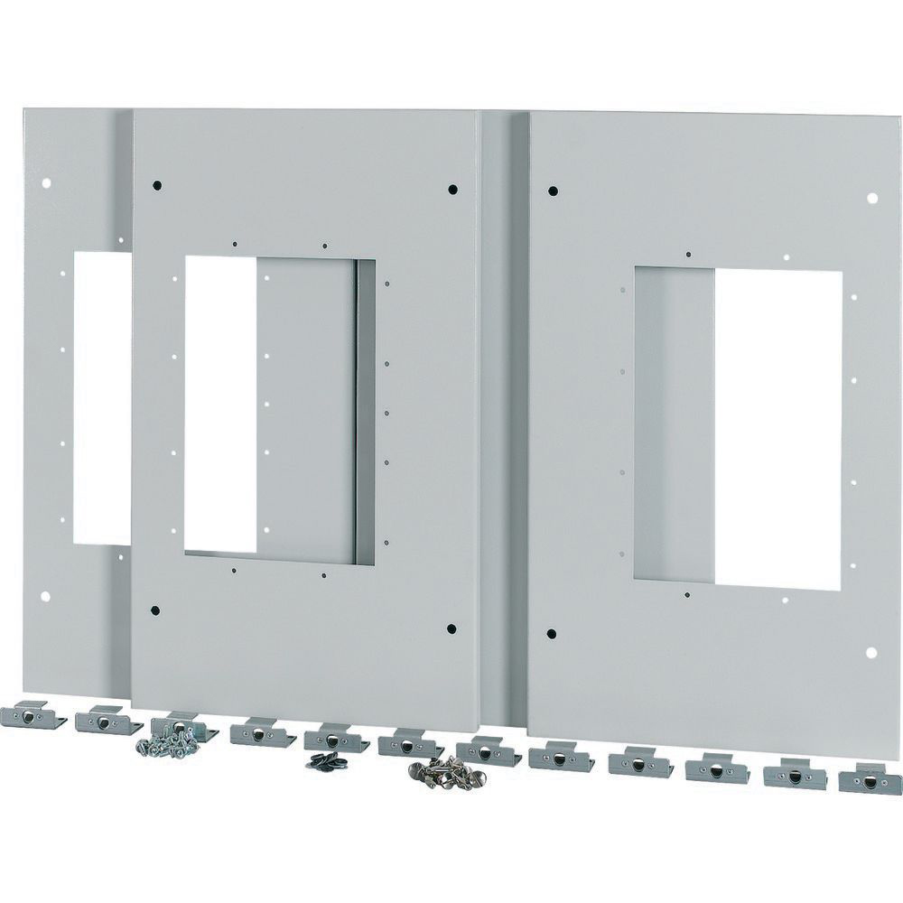 Steckblende für 3xIZMX16, Blende Metall 110x640x490mm i.Feld