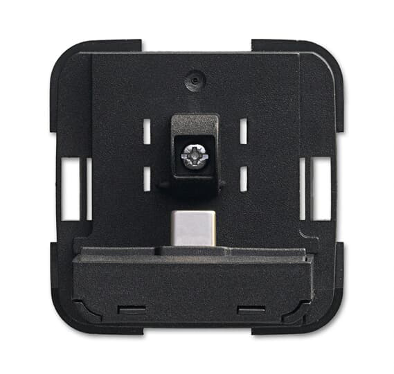 Bedienelement USB-C 1f sw Schraubbef m.Aufdr