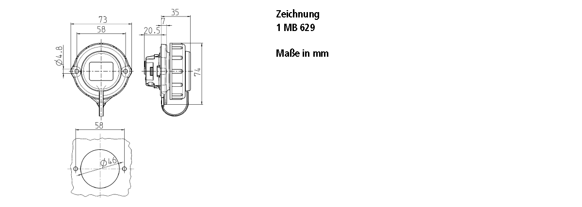 Anbausteckdose IP68 ger bl Kst Schraubkl