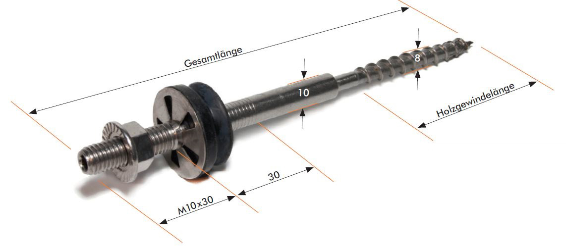 Stockschraube solo-basic M10 Ø10x180mm