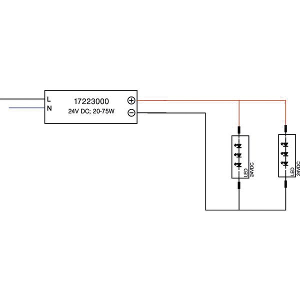 LED-Trafo 20-75W 24V IP20 Kstgeh stat 185x60x31mm