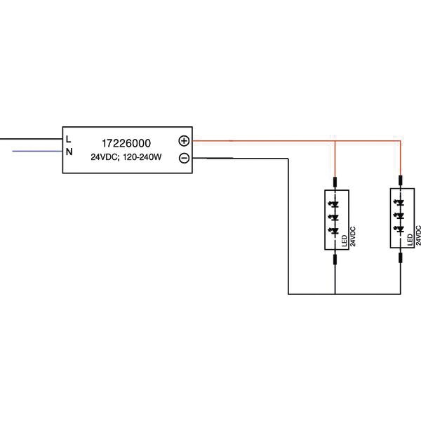 LED-Trafo 120-240W 24-25,6V IP65 stat Metallgeh 244x71x38mm