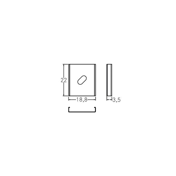 Befestigungsset si Alu L22mm H3,5mm