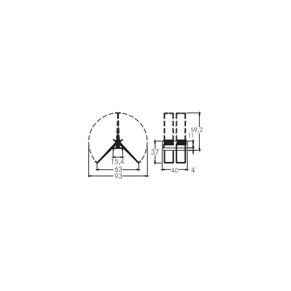 Haltefeder alu L40mm