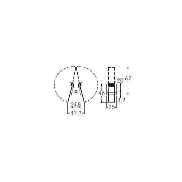 Haltefeder alu L25mm