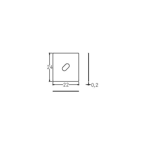 Kupplung/Verbinder ger si Alu L22mm H0,2mm