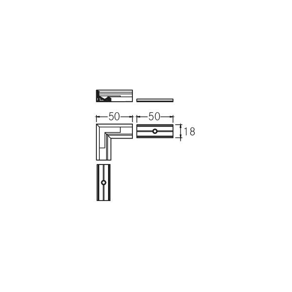 Kupplung/Verbinder ger ws Alu L50mm H18mm