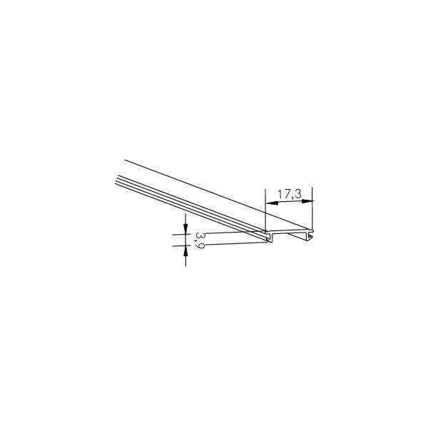 Abblendung ws sym direkt Kst 2000x17,3x3,9mm