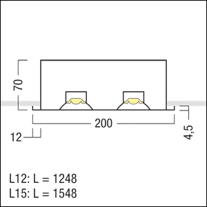 LED-Deckeneinbauleuchte MIREL 47,2W ws 4000K 7230lm Konv Dimmung DALI IP20