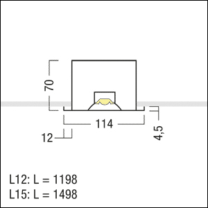 LED-Deckeneinbauleuchte MIREL 24W 3000K 3320lm ws Konv Dimmung DALI IP20
