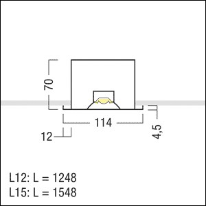 LED-Deckeneinbauleuchte MIREL 24W 3000K 3320lm ws Konv Dimmung DALI IP20