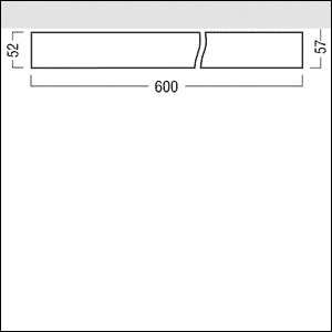 LED-Deckenanbauleuchte MIRL 17,5W 3000K 2700lm ws Konv IP40 600x600x52mm