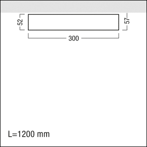 LED-Deckenanbauleuchte MIRL 17,4W 4000K 2830lm ws Konv IP40 1200x300x52mm