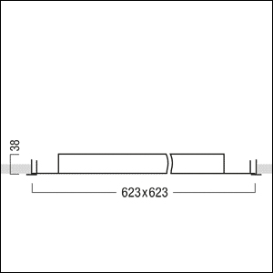 LED-Deckeneinbauleuchte MIREL 17,4W ws 3000K 2700lm Konv Dimmung DALI IP40